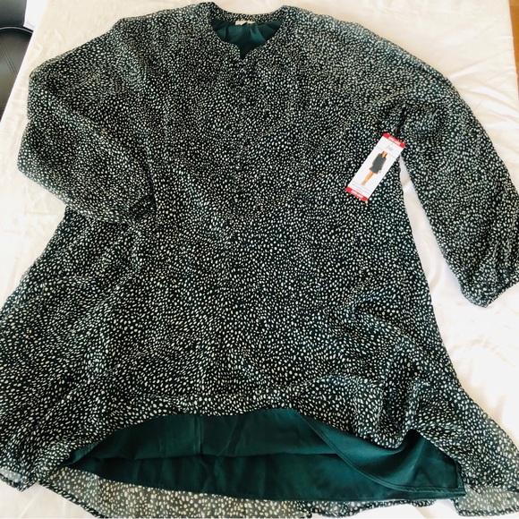 NWT New Joie Dress Balloon Sleeves, Arctic Animal spot, Green, MSRP $378.00 - Picture 8 of 10